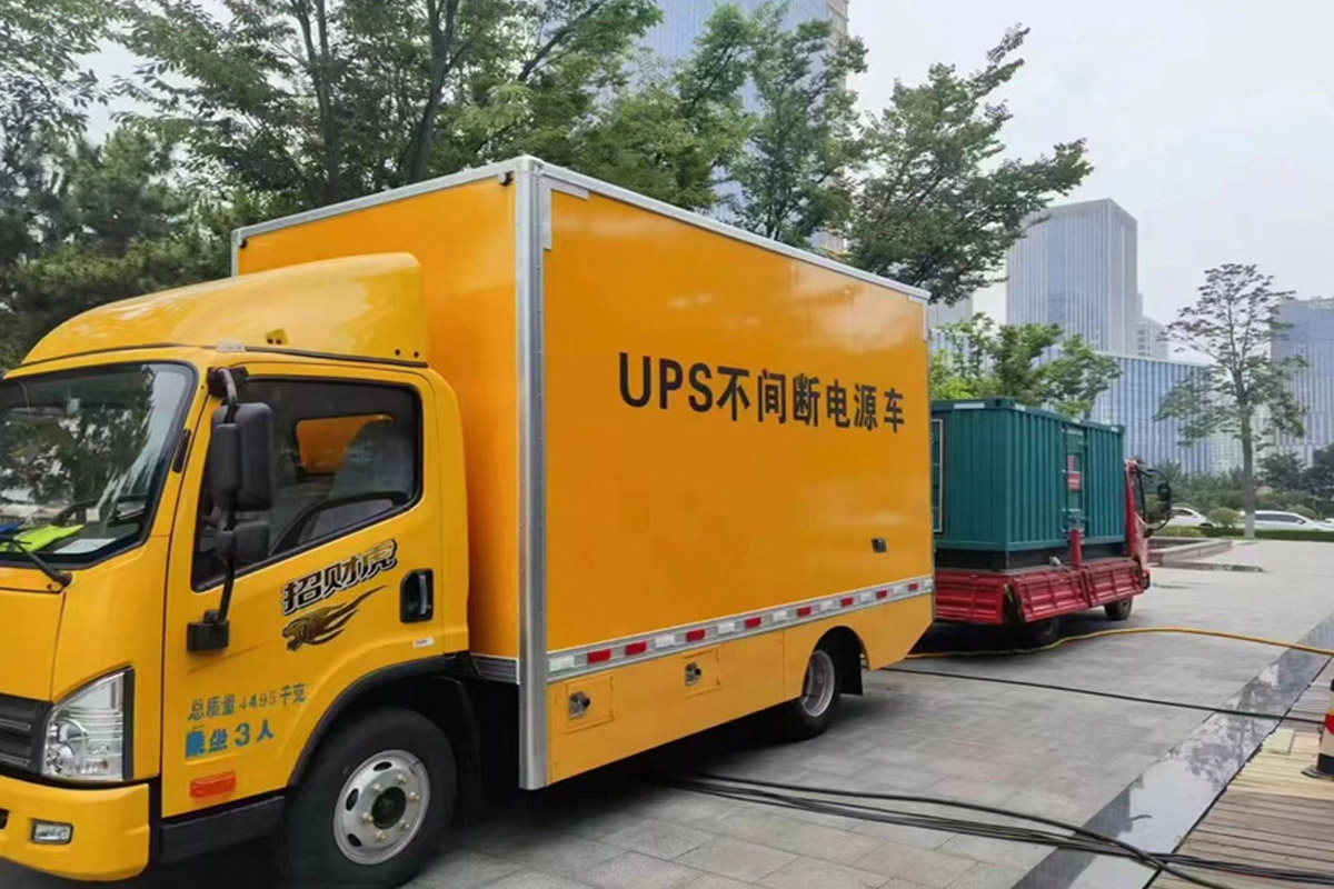 鄞州发电机租赁施工现场