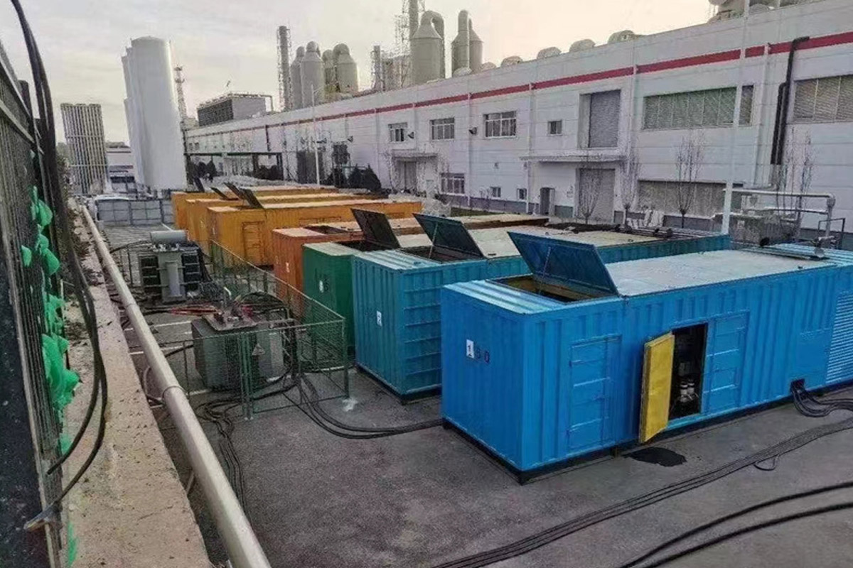 鄞州发电机租赁施工现场